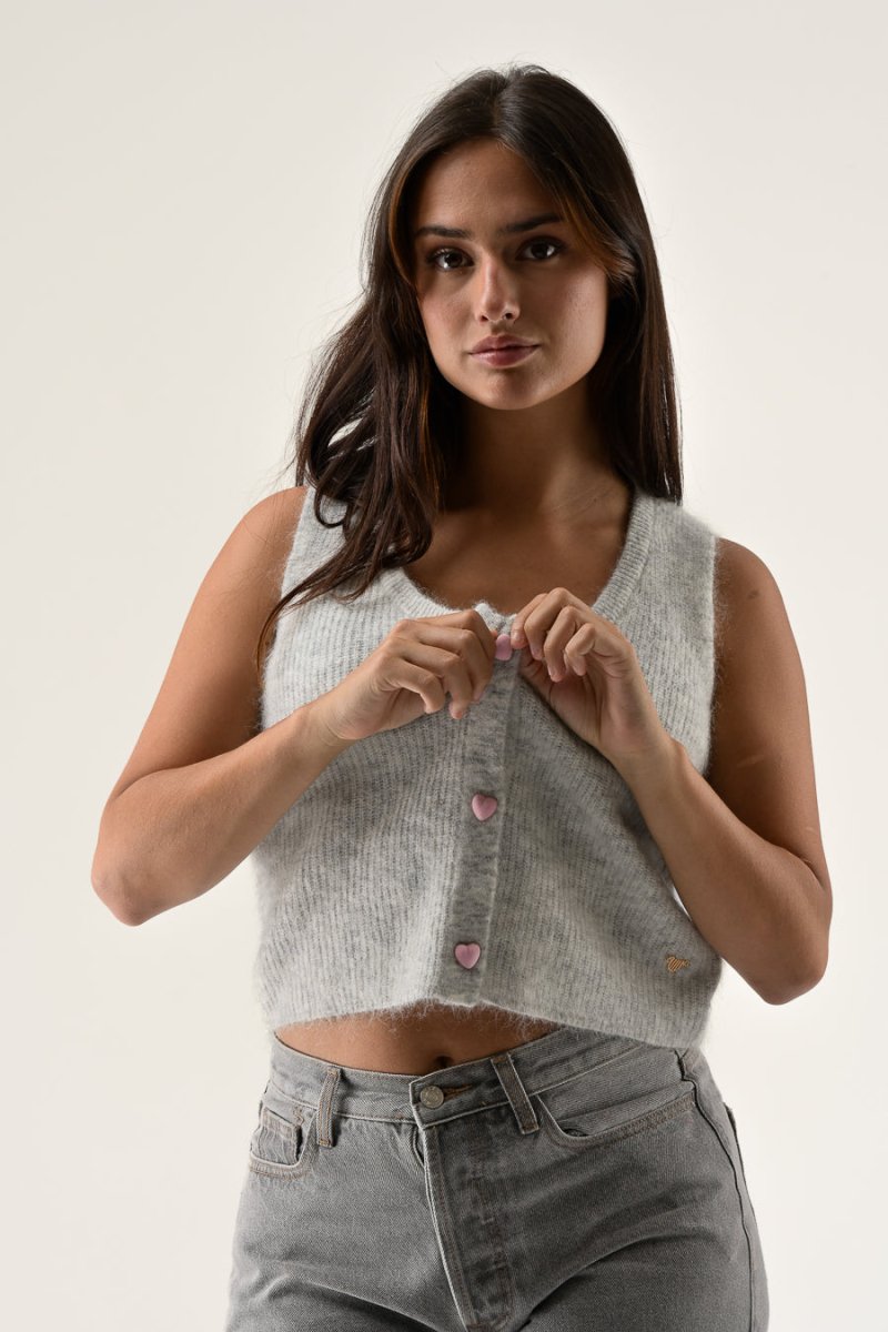 GILET ORIANE GRIS - ORFEO GILET