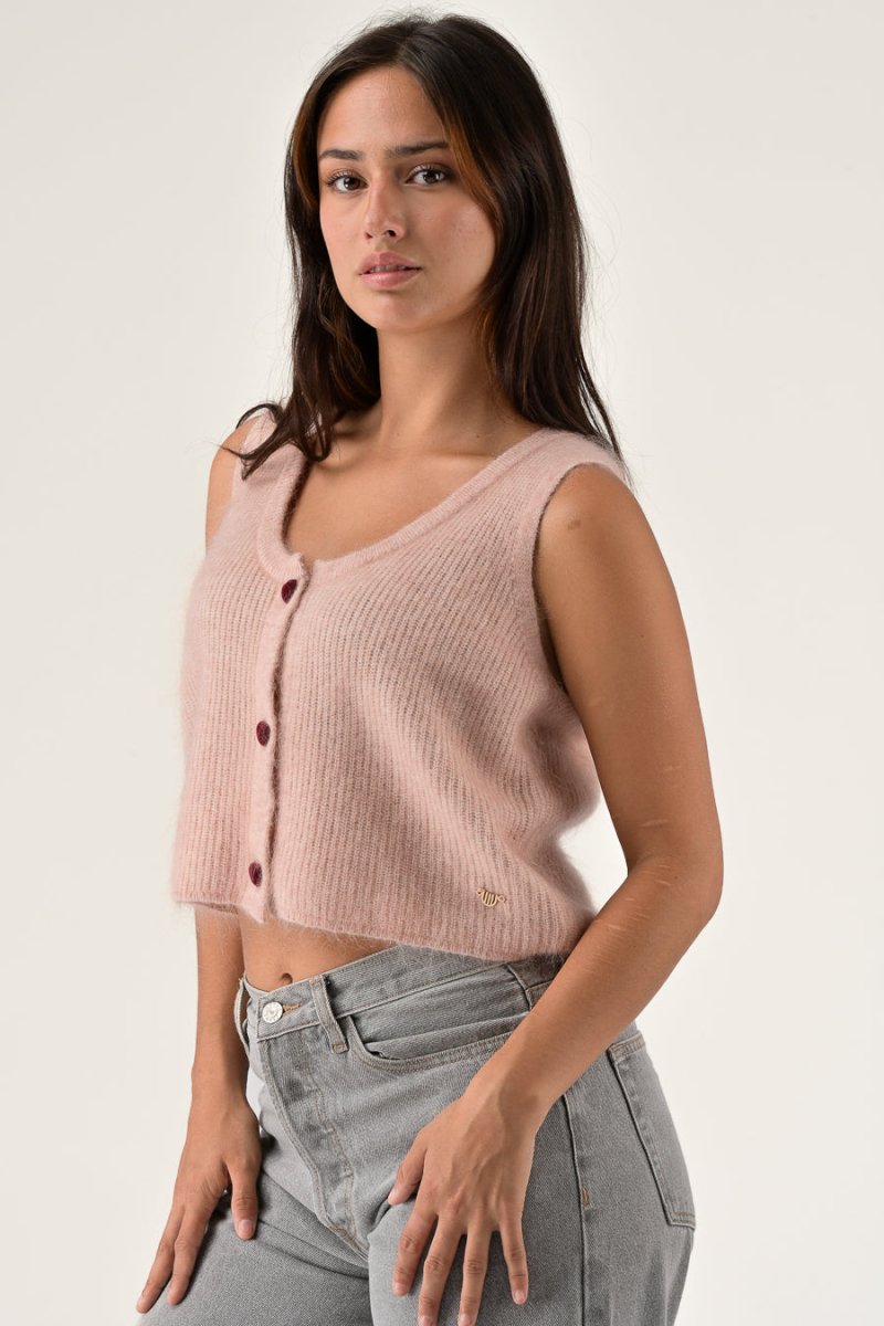 GILET ORIANE ROSE - ORFEO GILET