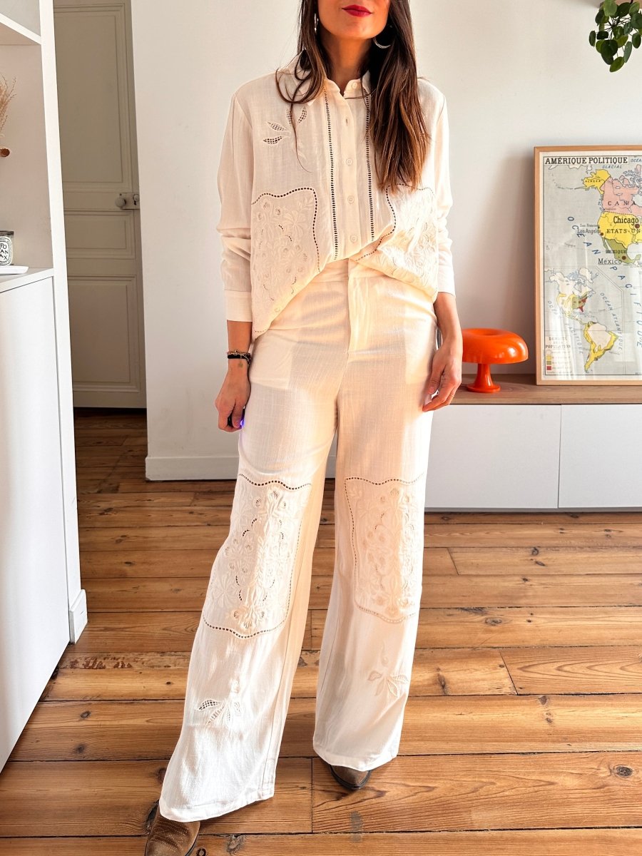 Pantalon Priska IVOIRE - LA PETITE ETOILE Pantalon