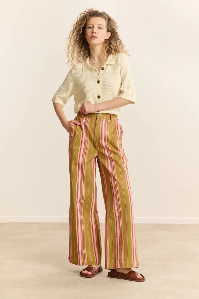 PANTALON VICTORINE KAKI - GARANCE PANTALON