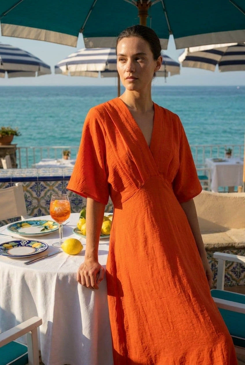 ROBE ALABAMA ORANGE - RUE DES ABBESSES Robe