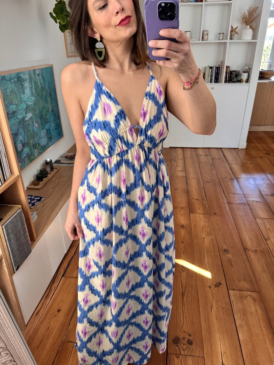 Robe Clotilde BLEU - THE KORNER Robe