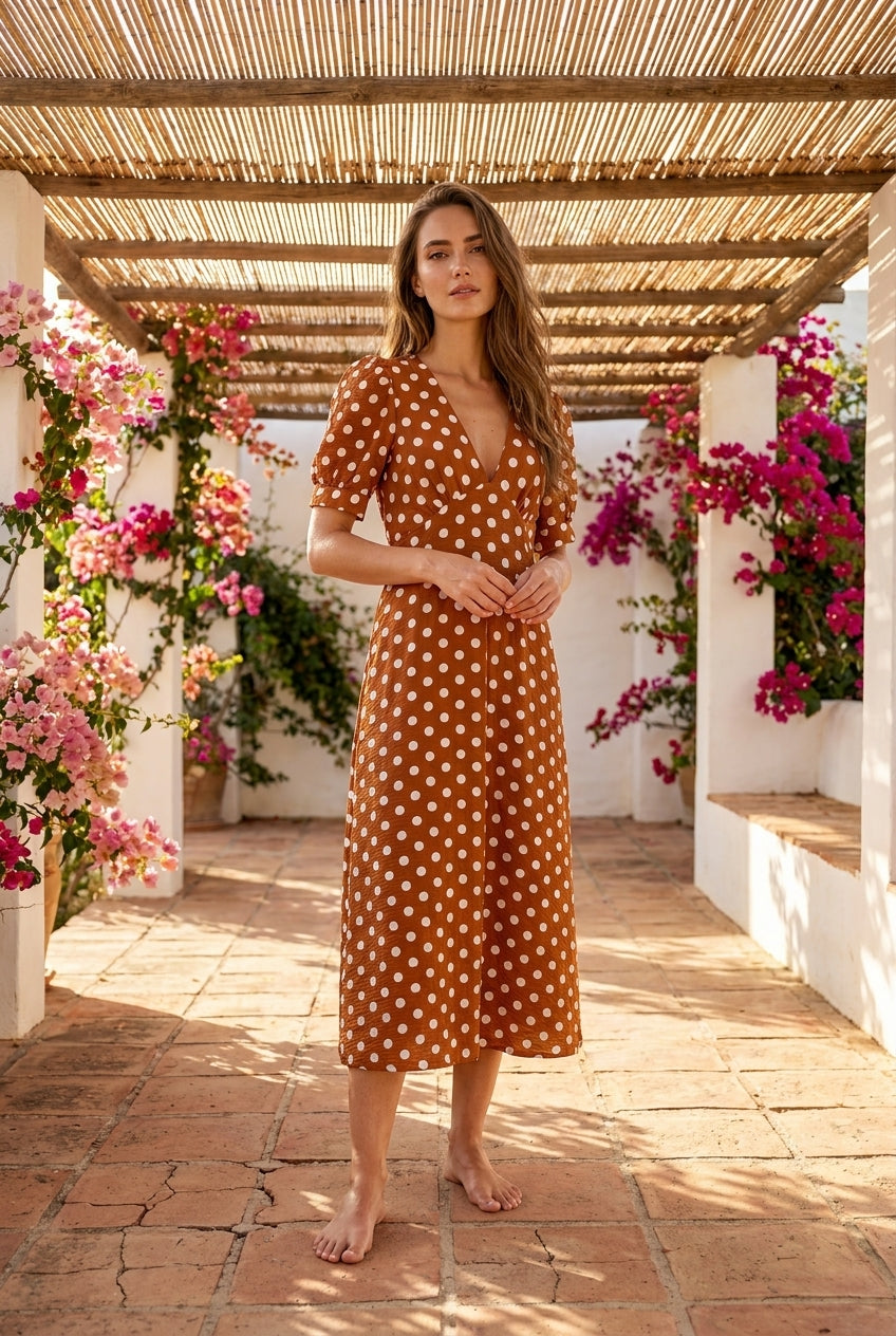 ROBE OCEANE OCRE - RUE DES ABBESSES Robe