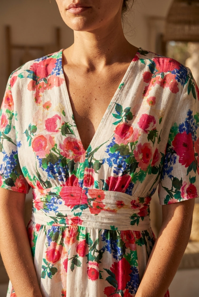 ROBE ROSAS - CHARLIOR Robe