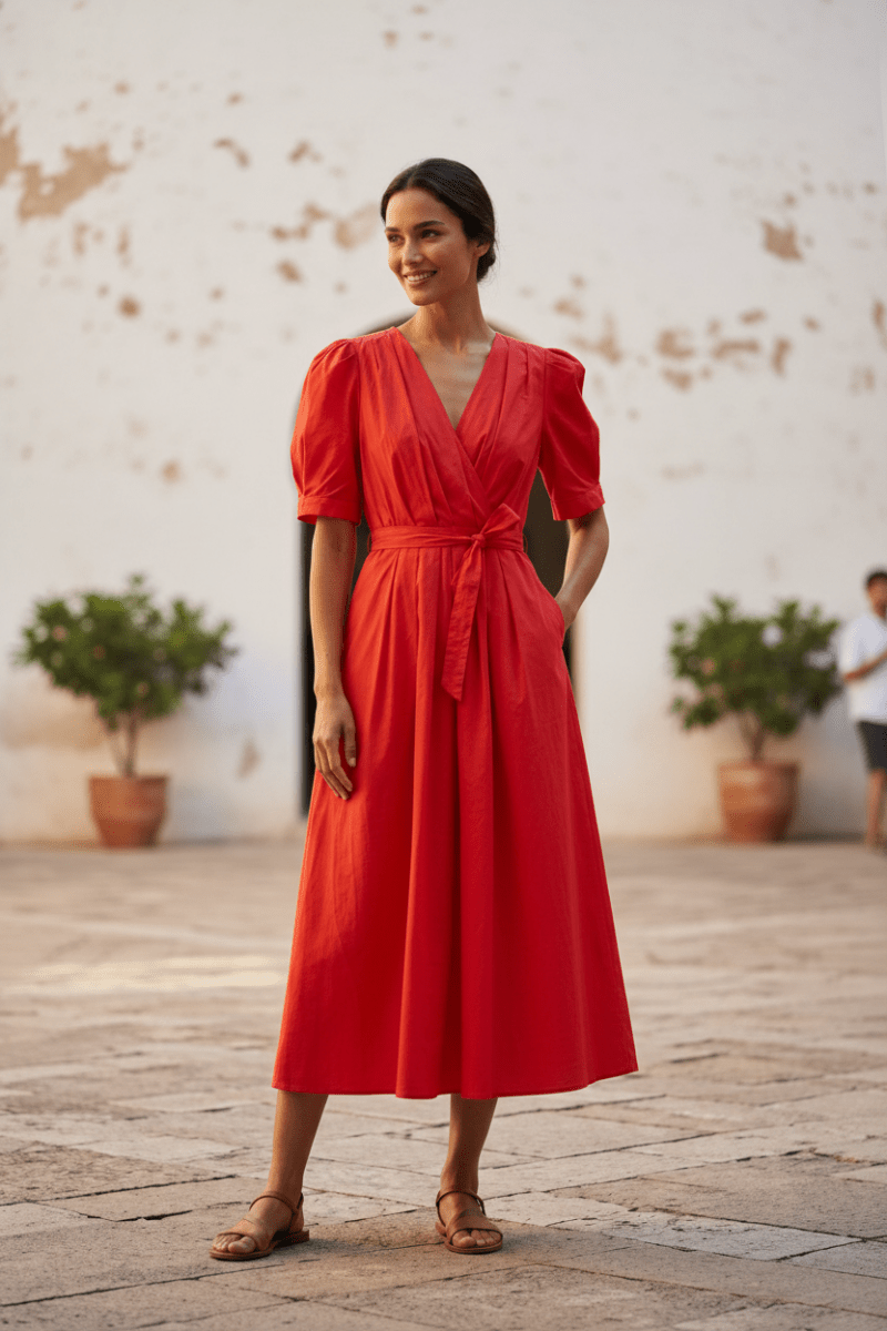 Robe Sylvie RED - THE KORNER Robe