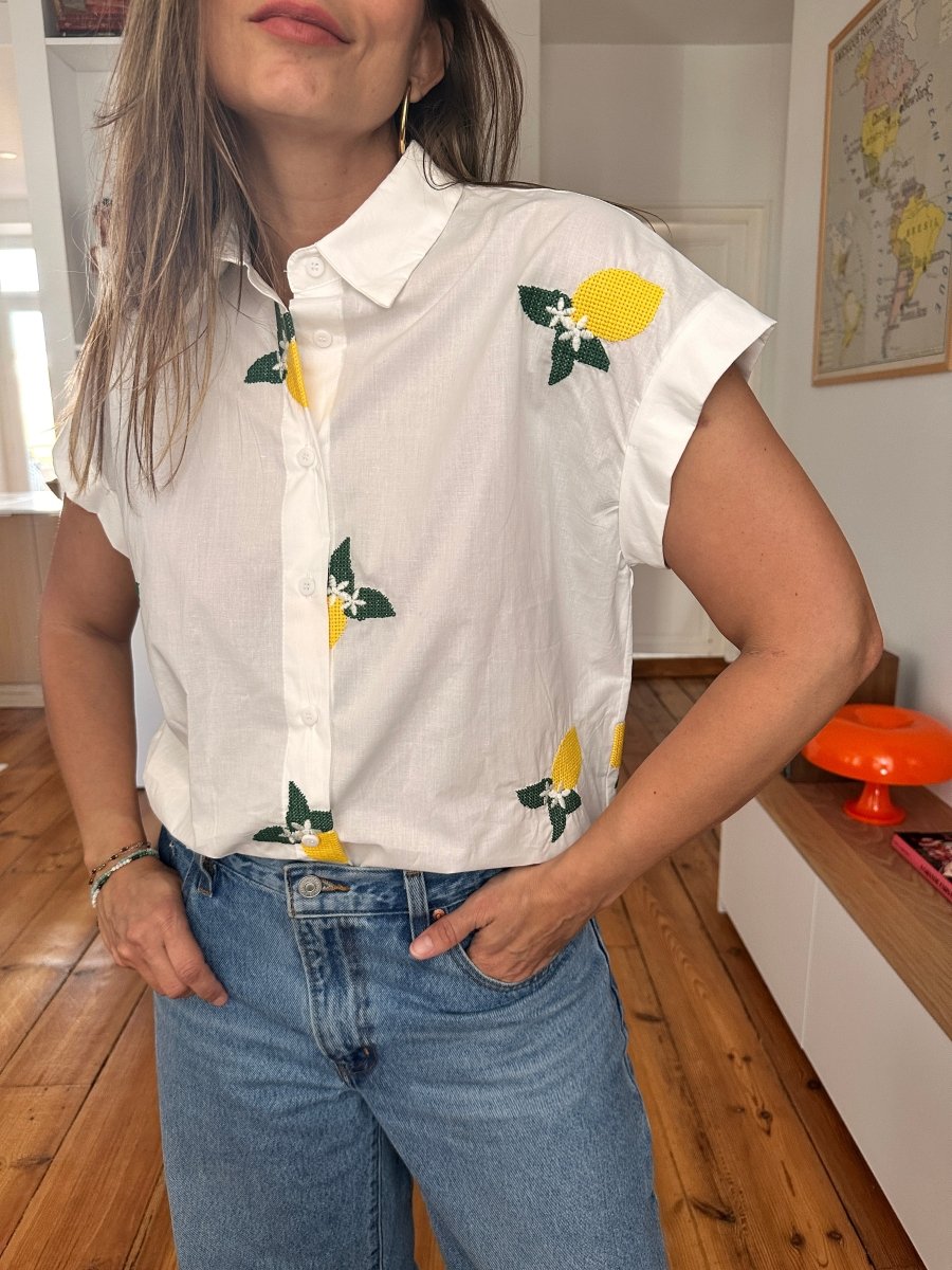 T-shirt Beach Club ECRU - DAPHNEA Top