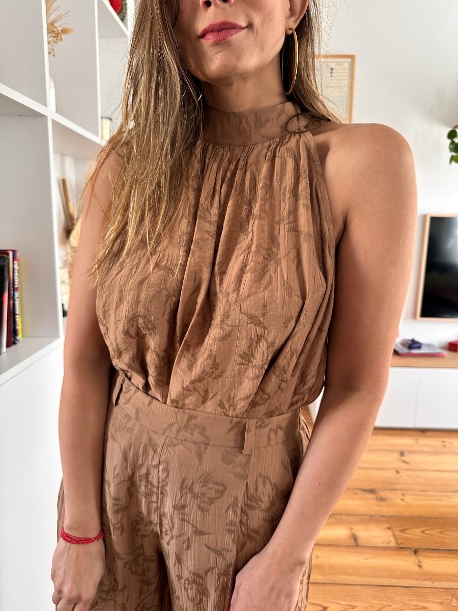 Top Flavie MARRON CLAIR - YCOO Top