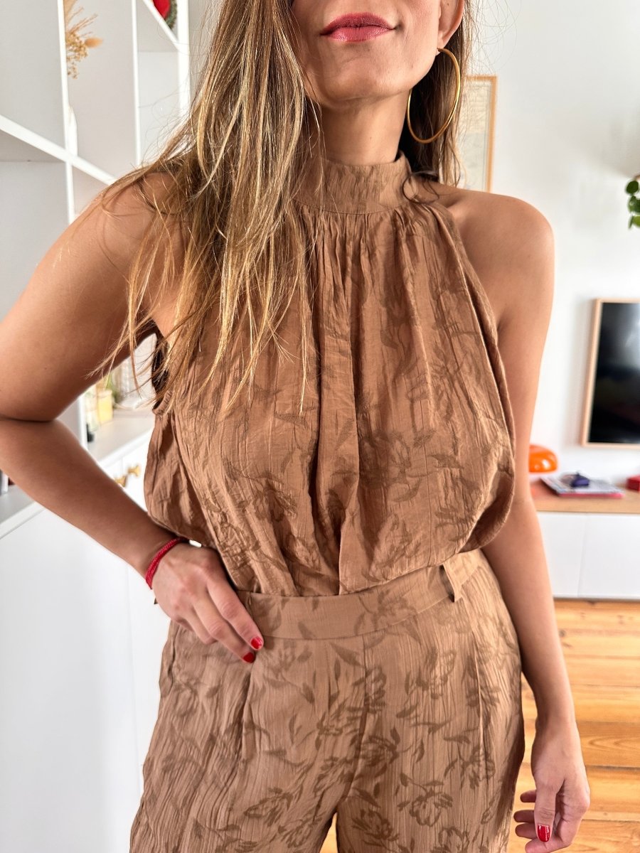 Top Flavie MARRON CLAIR - YCOO Top