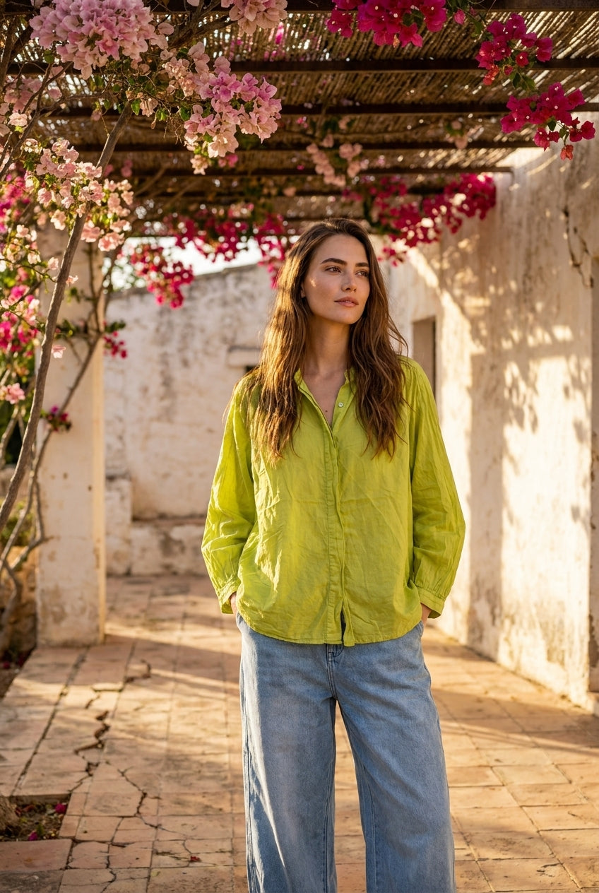 BLOUSE ADRIANA VERT - W STUDIO Top