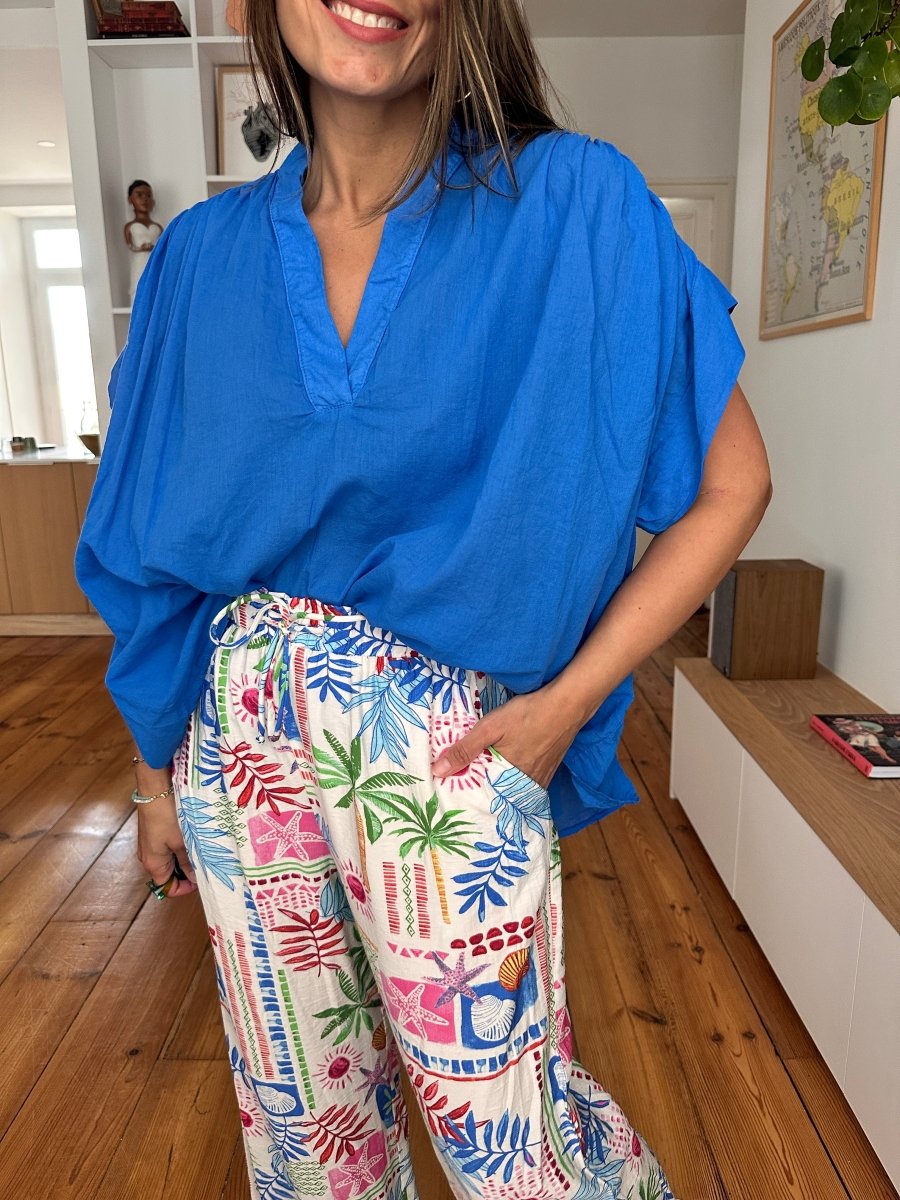 Blouse Nadege BLEU ROYAL - W STUDIO Top