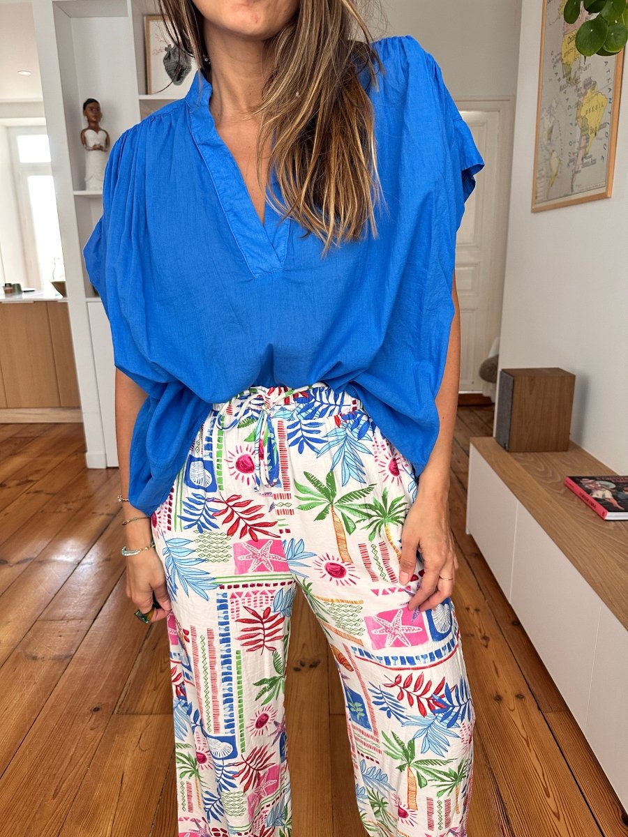 Blouse Nadege BLEU ROYAL - W STUDIO Top