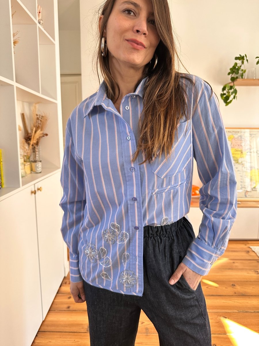 Chemise Idris BLEU RAYURES - ADORE Top