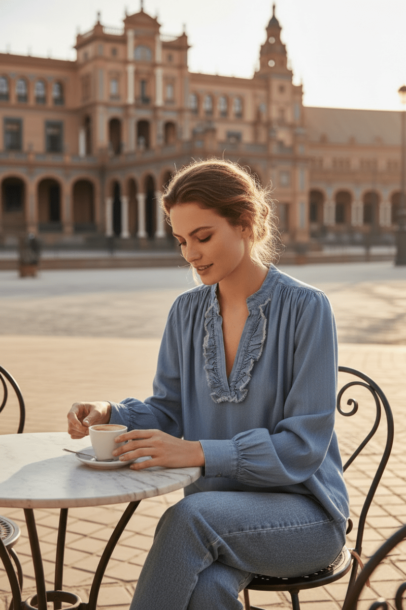 Chemise Paloma DENIM CLAIR - W STUDIO Top