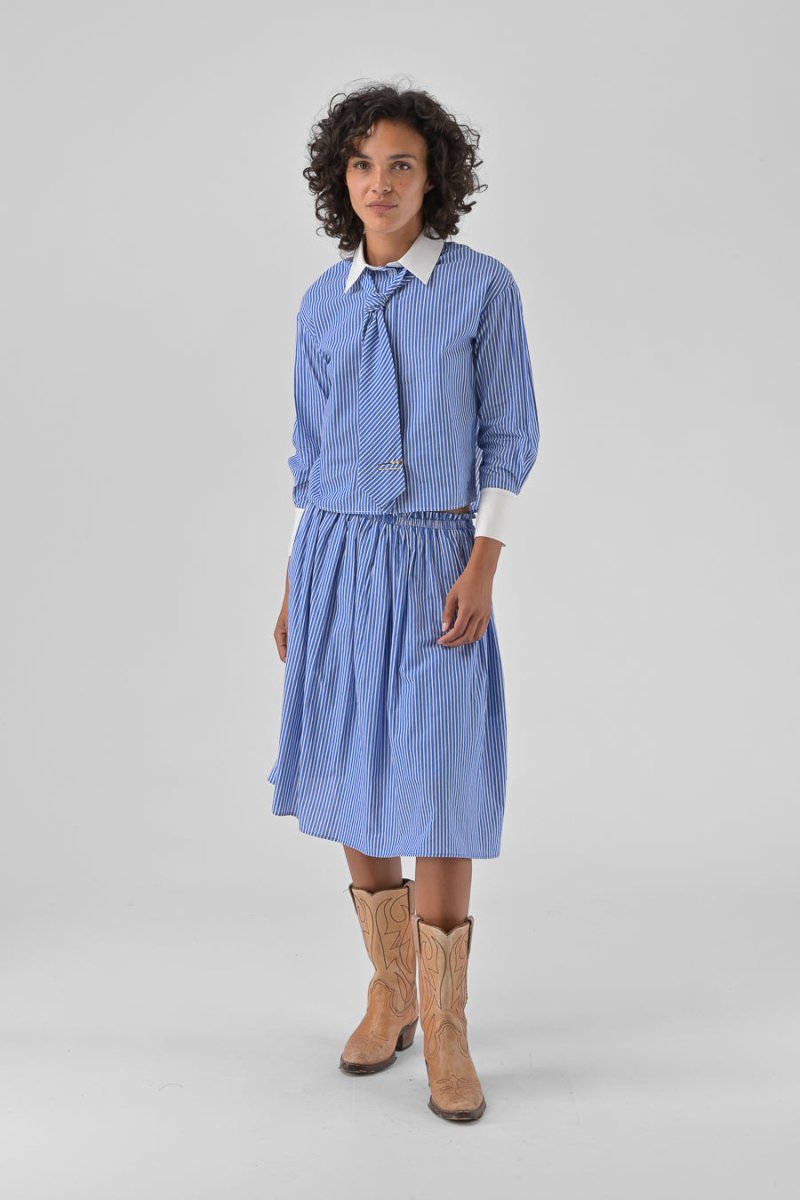 CHEMISIER HANNAEL RAYURES BLEUES - ORFEO TOP