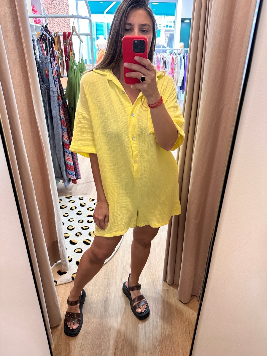 Combishort Loulou JAUNE - L’ESSENTIEL Combinaison