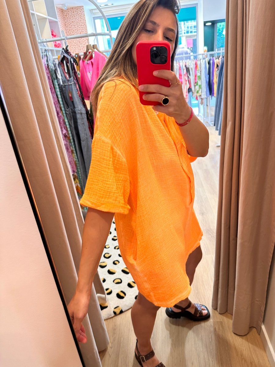 Combishort Loulou ORANGE - L’ESSENTIEL Combinaison
