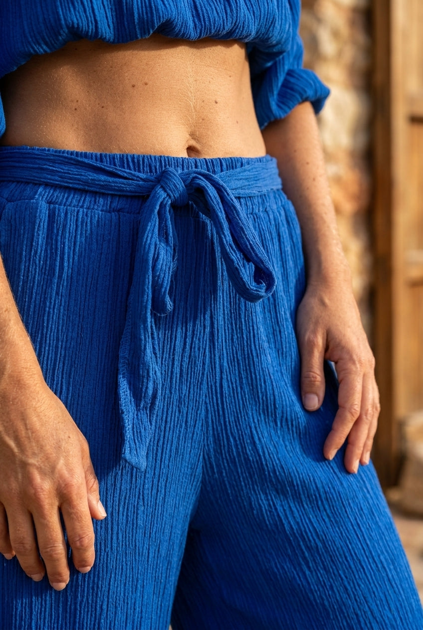 ENSEMBLE GLAM BLEU - L’ESSENTIEL Pantalon