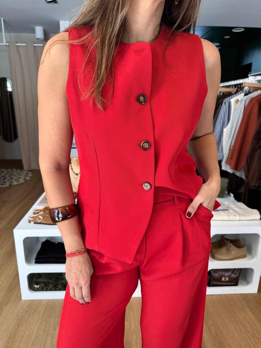 Gilet Zola ROUGE - ANGE Gilet