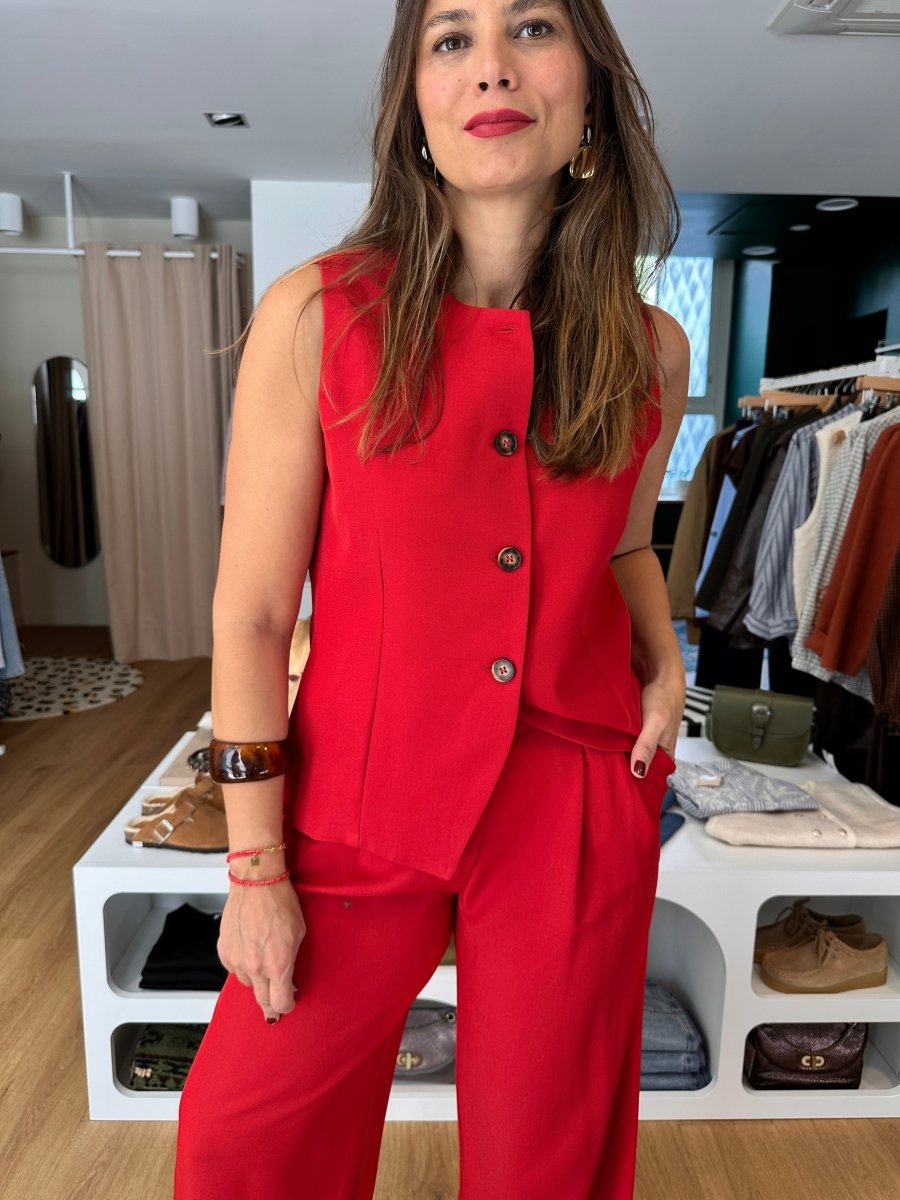 Gilet Zola ROUGE - ANGE Gilet