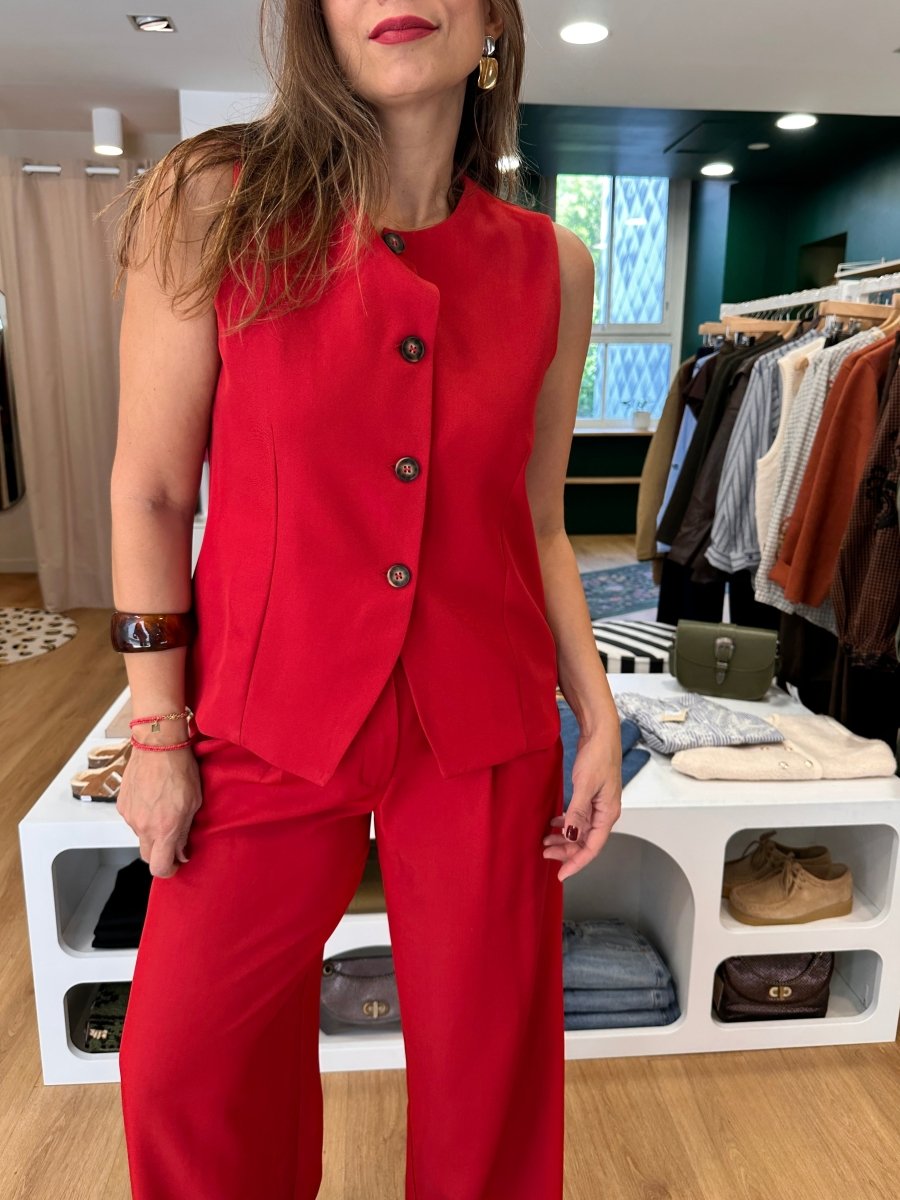 Gilet Zola ROUGE - ANGE Gilet