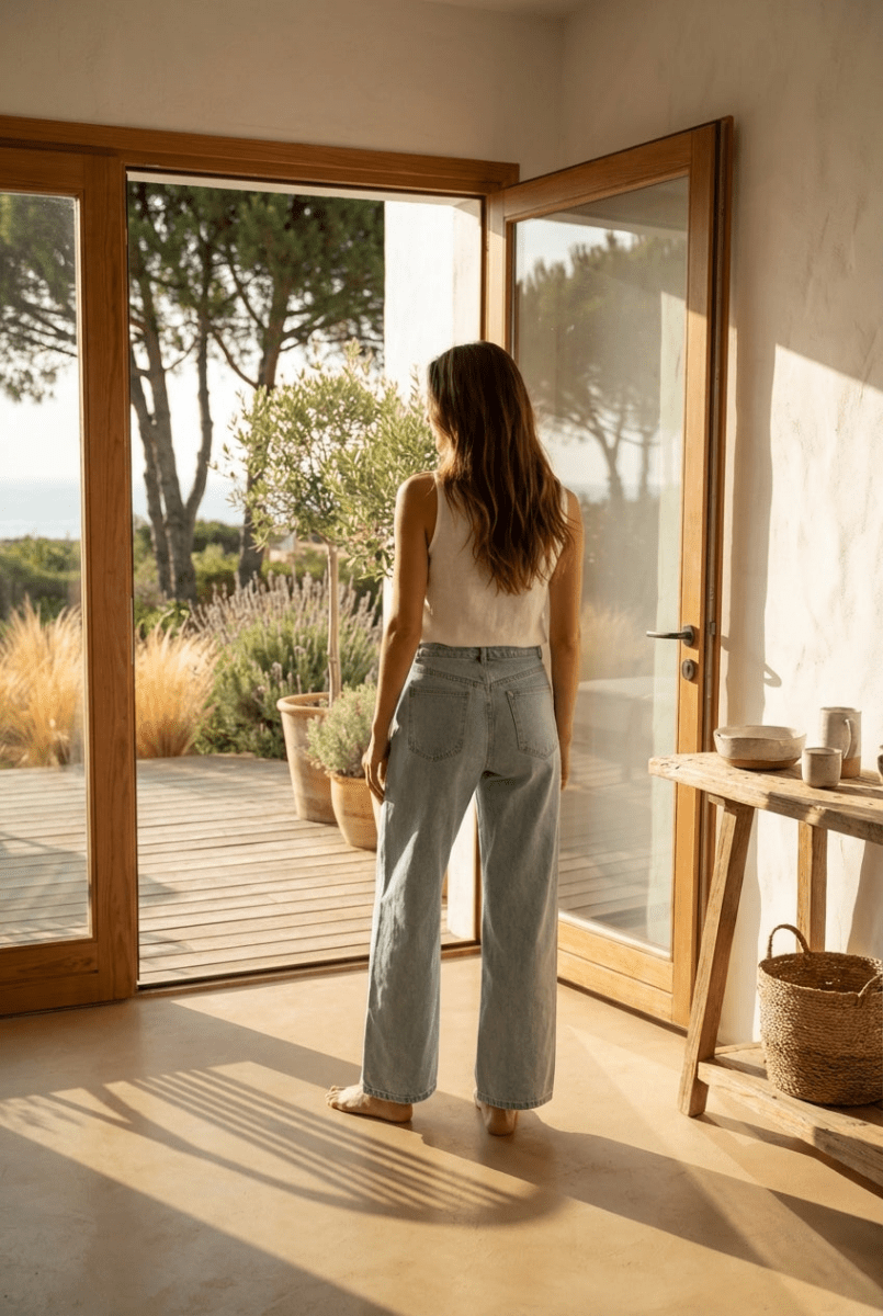 Jean Large Balloon - Brook BLEU CLAIR - ORAIJE Pantalon