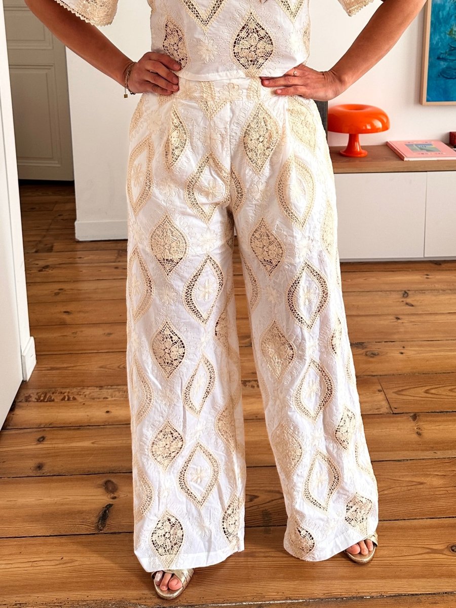 Pantalon Lily ECRU - OPULLENCE Pantalon
