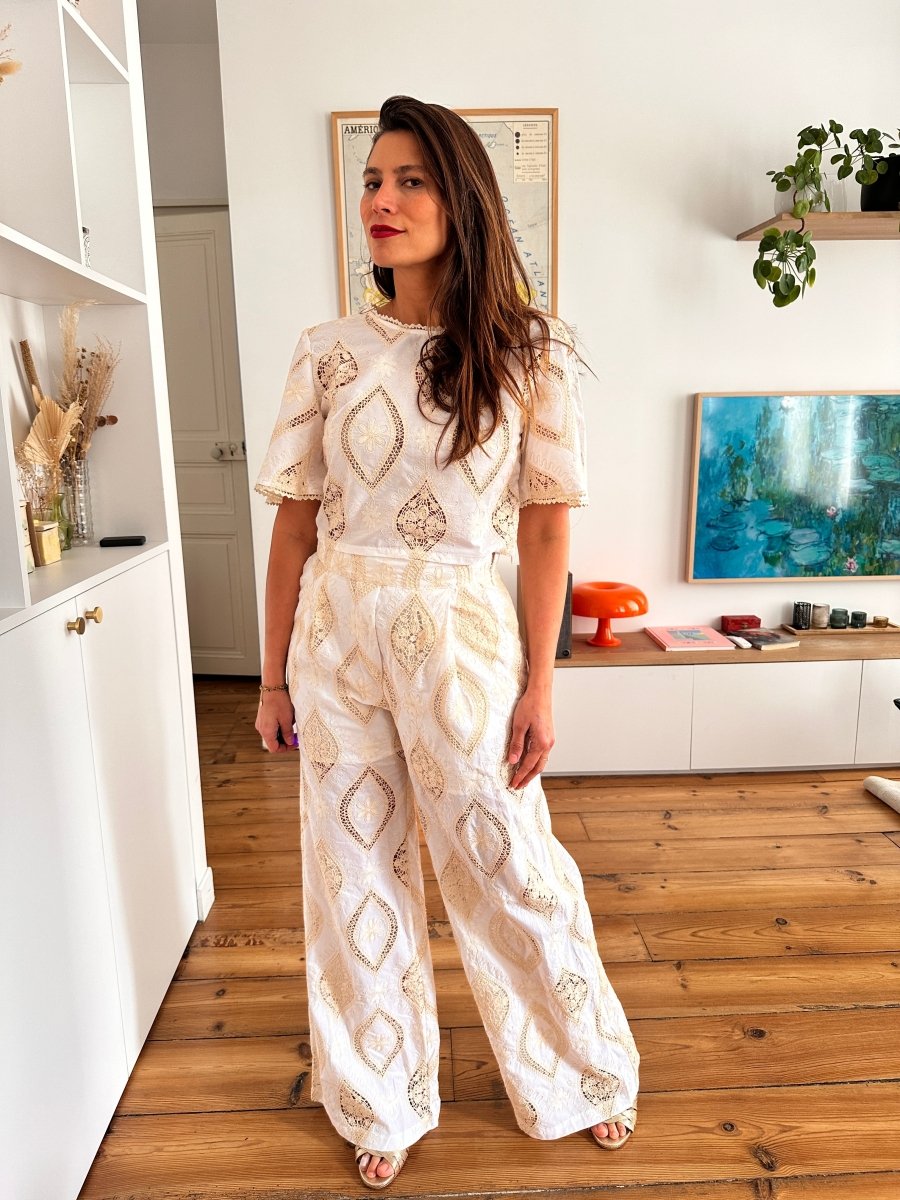 Pantalon Lily ECRU - OPULLENCE Pantalon