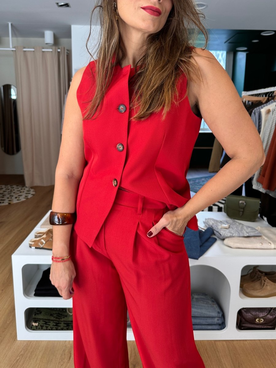 Pantalon Phelise ROUGE - ANGE Pantalon