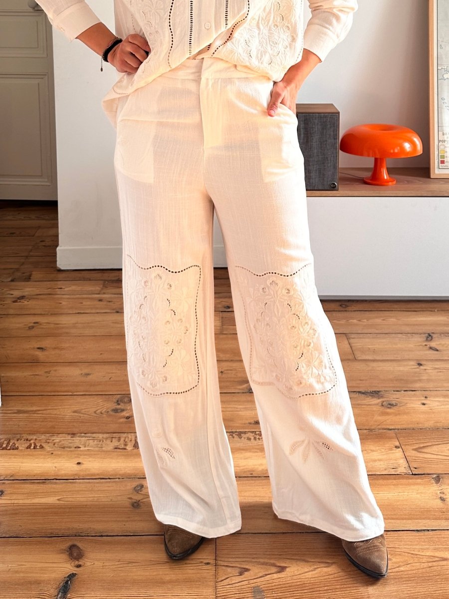 Pantalon Priska IVOIRE - LA PETITE ETOILE Pantalon