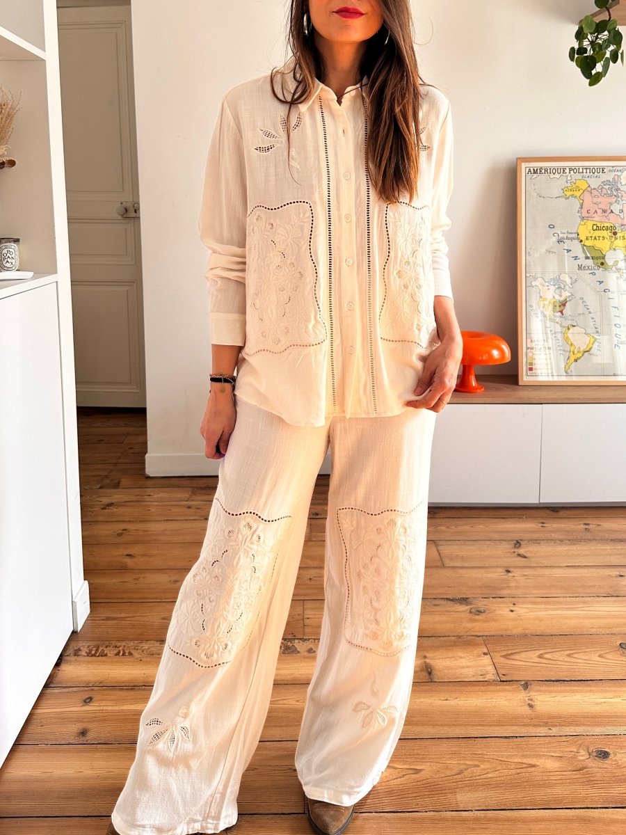 Pantalon Priska IVOIRE - LA PETITE ETOILE Pantalon
