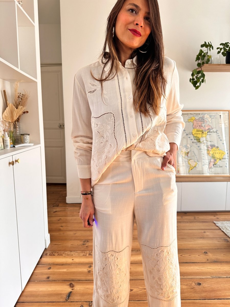 Pantalon Priska IVOIRE - LA PETITE ETOILE Pantalon