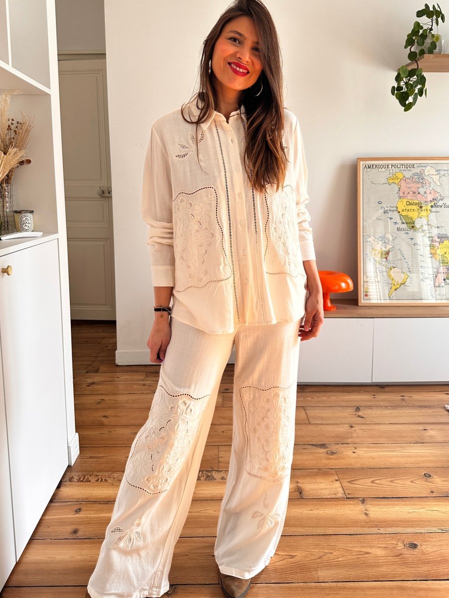 Pantalon Priska IVOIRE - LA PETITE ETOILE Pantalon