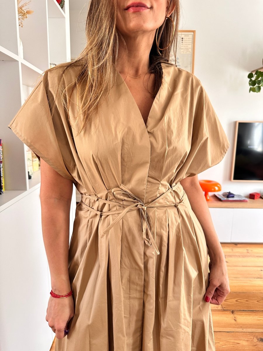 Robe Amelie CAMEL - OPULLENCE Robe