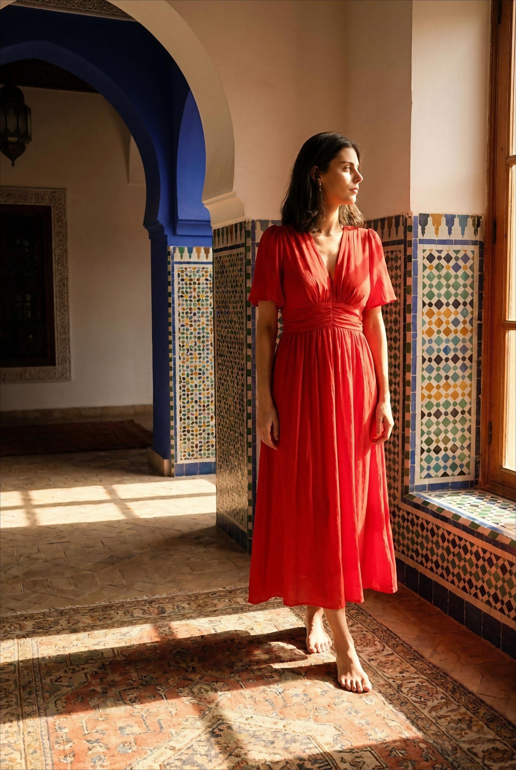 ROBE ANDALOU ROUGE - INSPIRATION STUDIO Robe