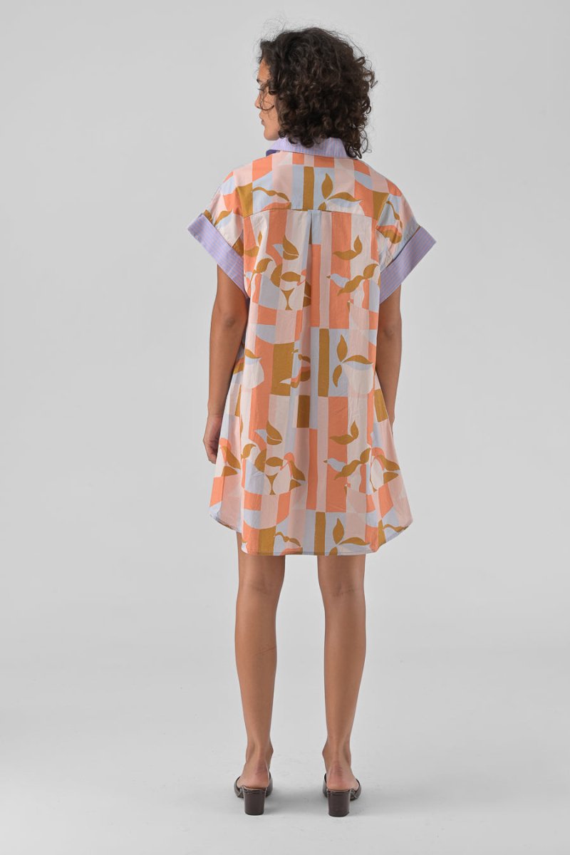 ROBE ANYA RAYURE BLEUE - ORFEO Robe