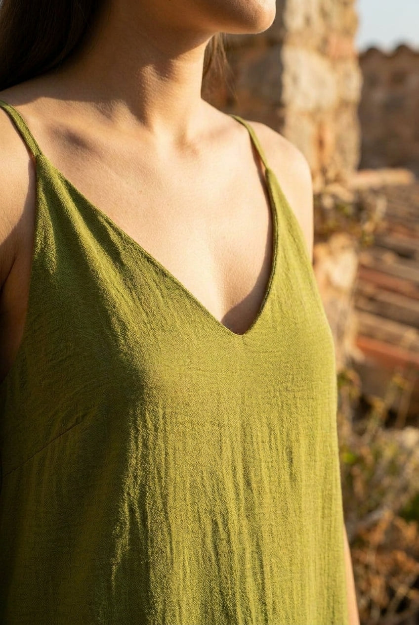 ROBE BRITTANY VERT - RUE DES ABBESSES Robe