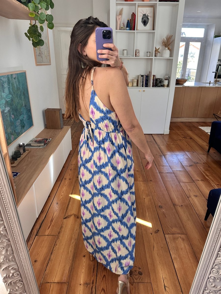 Robe Clotilde BLEU - THE KORNER Robe