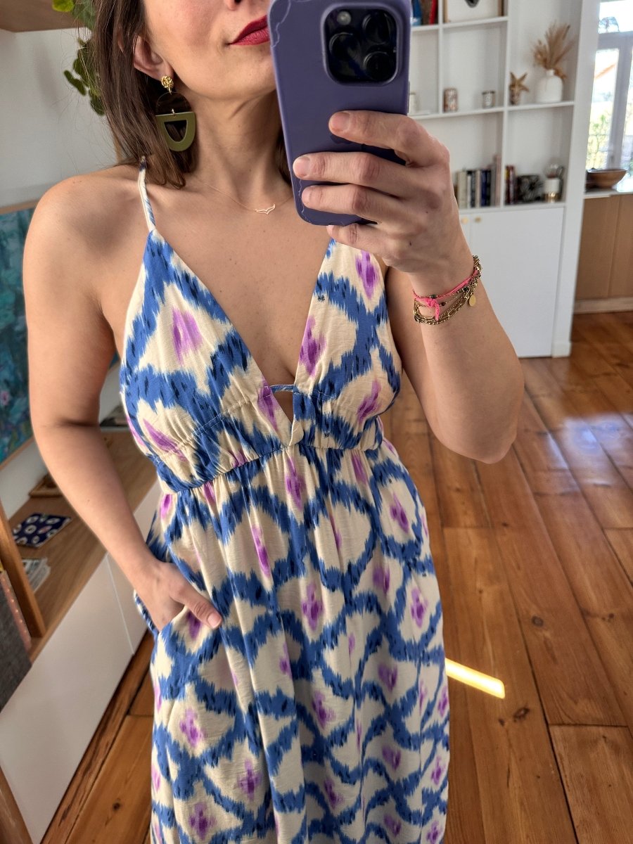 Robe Clotilde BLEU - THE KORNER Robe