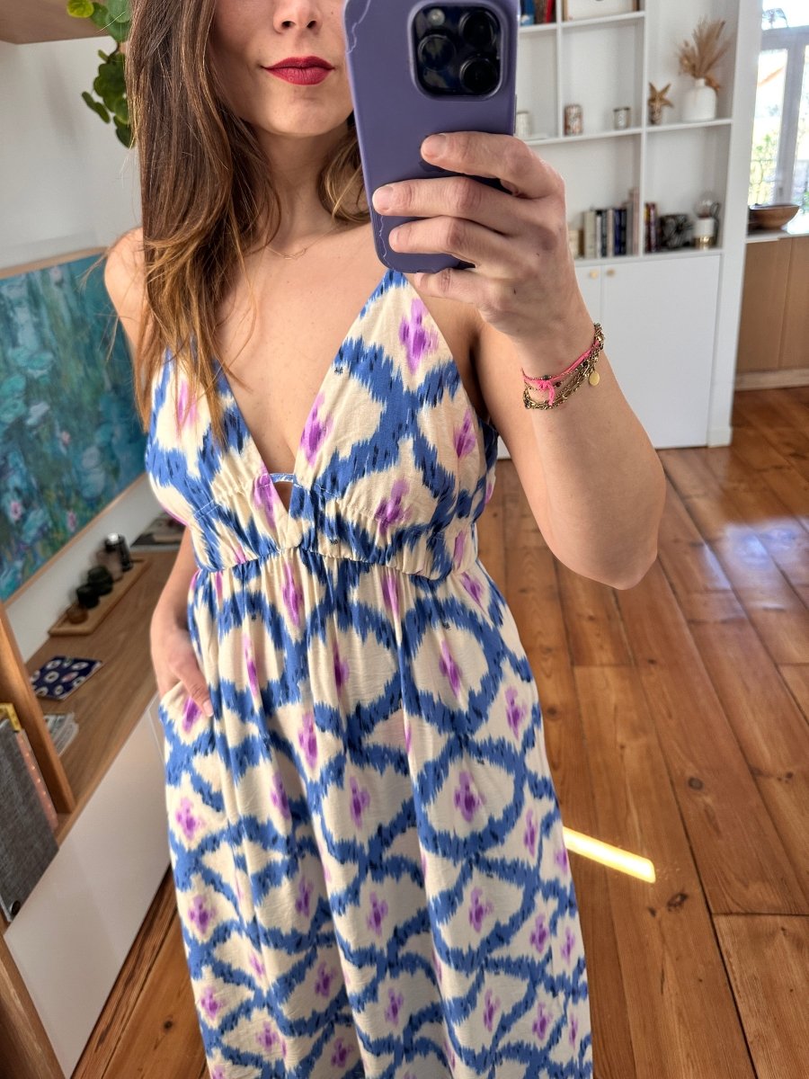 Robe Clotilde BLEU - THE KORNER Robe
