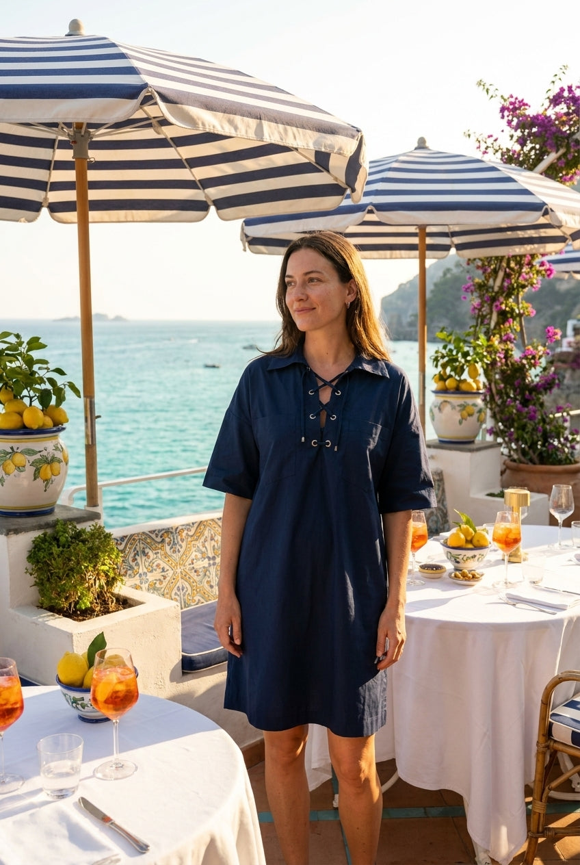 ROBE DINA BLEU - OPULLENCE Robe