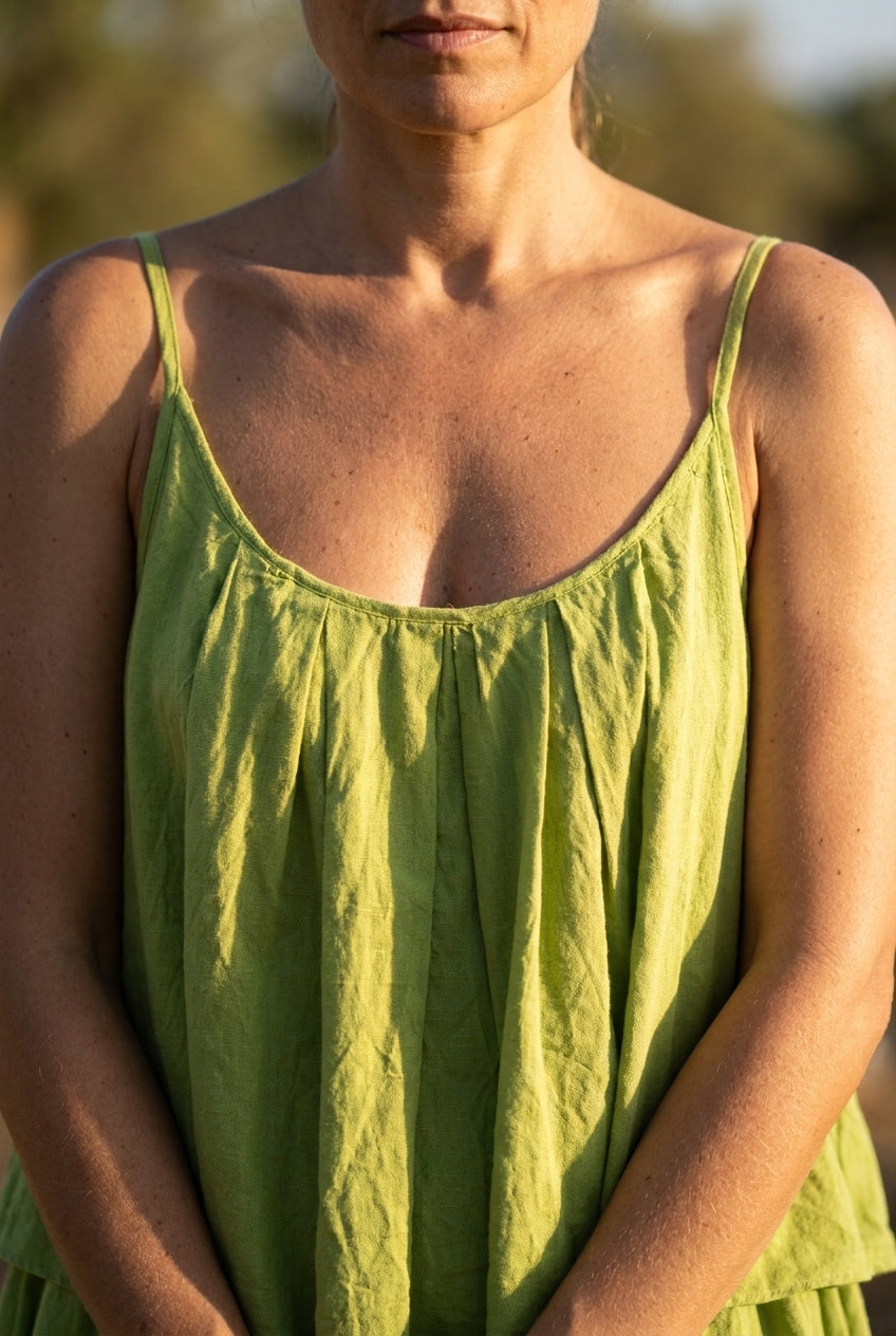 ROBE LAURE VERT - L’ESSENTIEL Robe