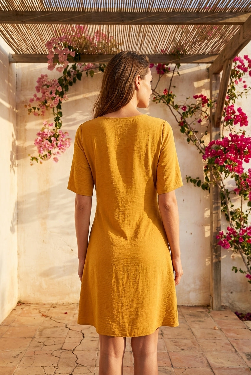 ROBE MONICA JAUNE - RUE DES ABBESSES Robe