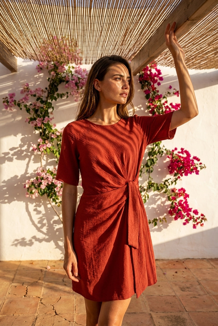ROBE MONICA TERRACOTA - RUE DES ABBESSES Robe