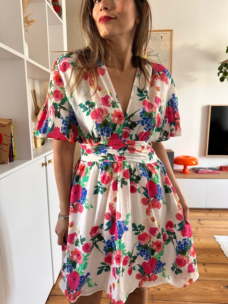 Robe Rosas ECRU - CHARLIOR Robe