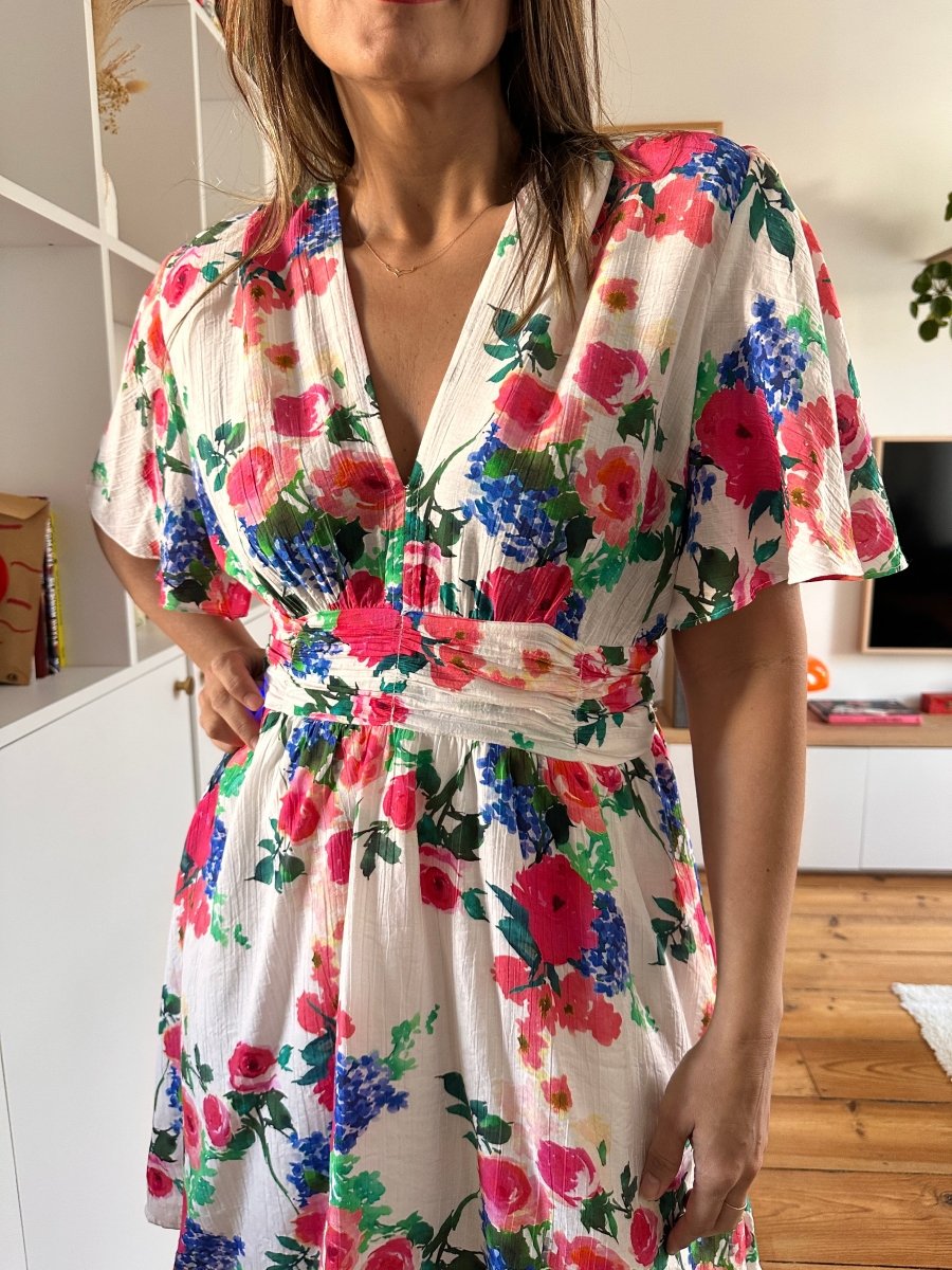 Robe Rosas ECRU - CHARLIOR Robe