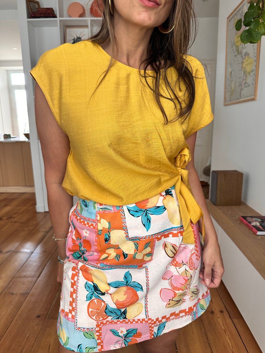 Short Jupe Fruits MULTICO - CERISE BLUE Short