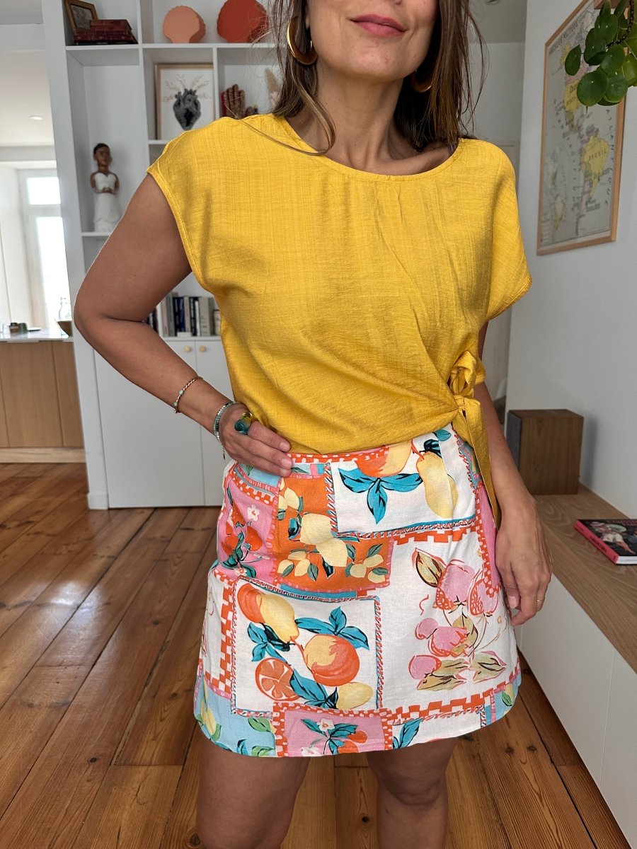 Short Jupe Fruits MULTICO - CERISE BLUE Short