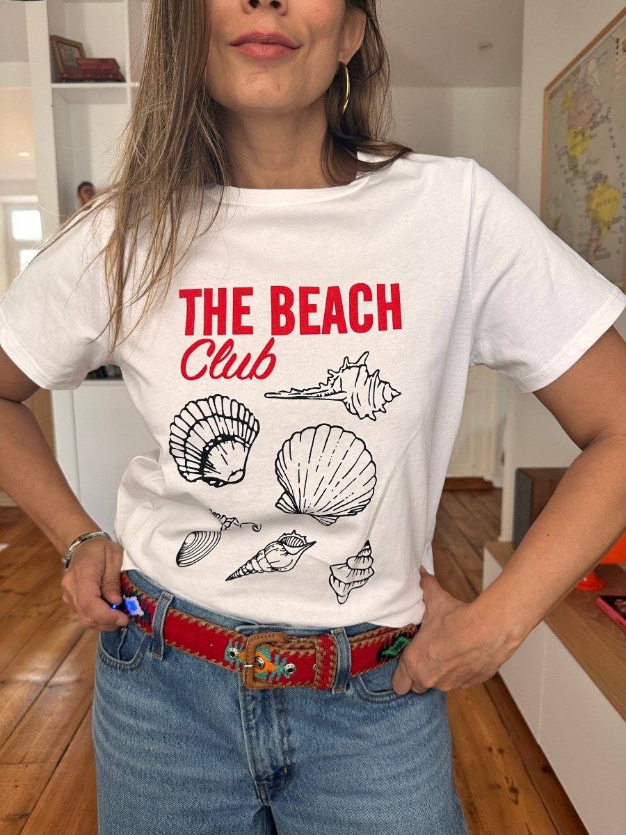 T-shirt Beach Club ECRU - DAPHNEA Top