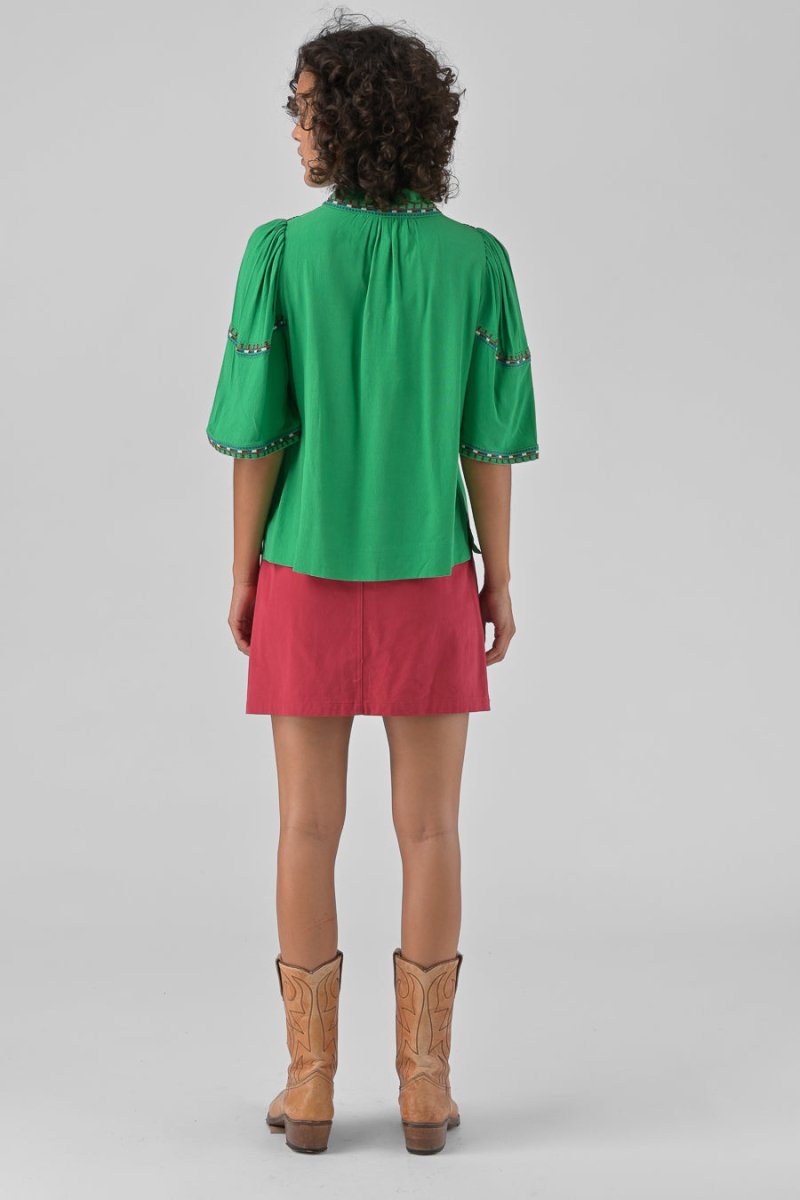 TOP BRODE CORA VERT - ORFEO TOP