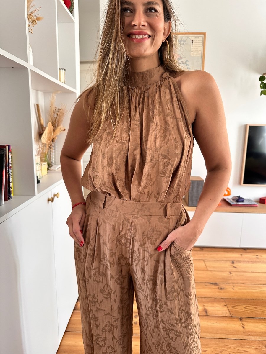 Top Flavie MARRON CLAIR - YCOO Top